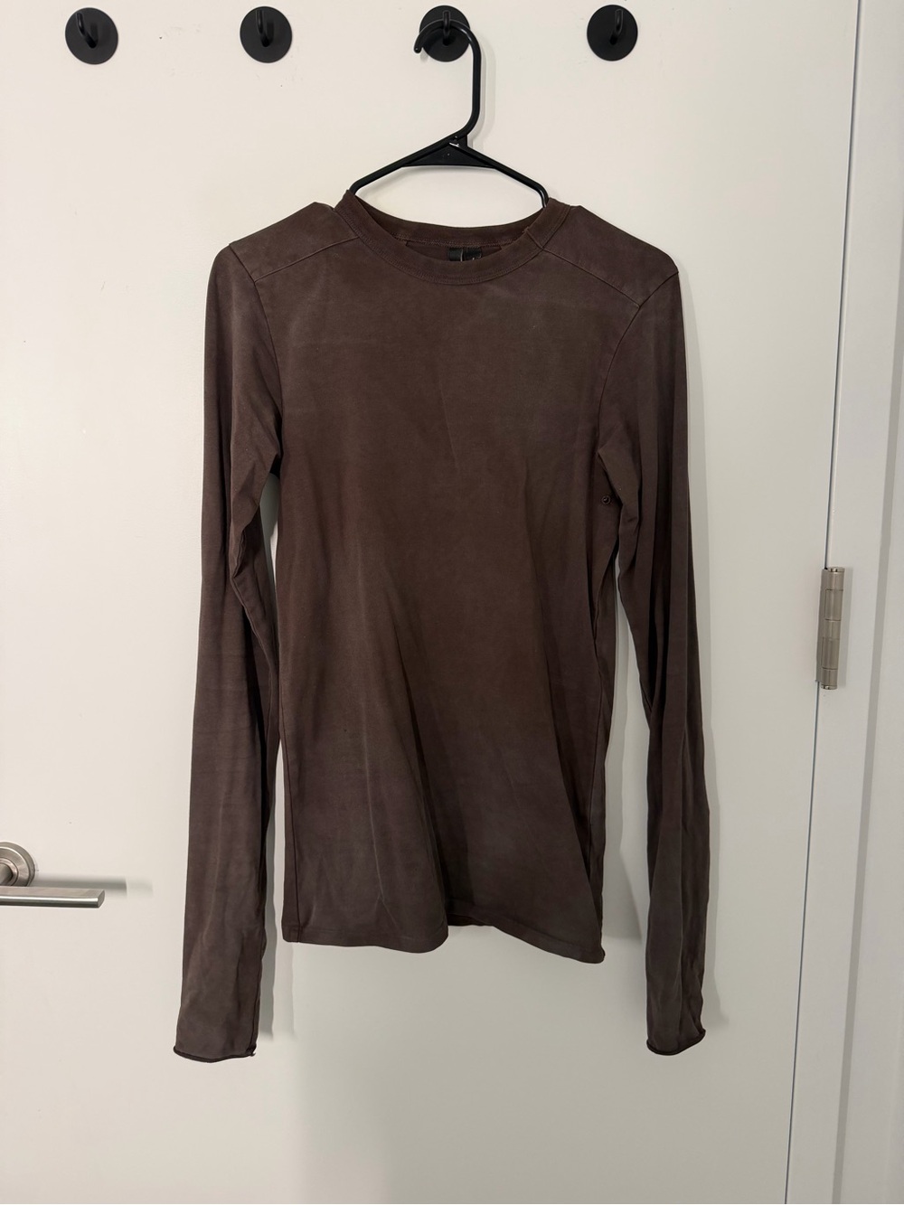 Entire studios washed brown long sleeve tee